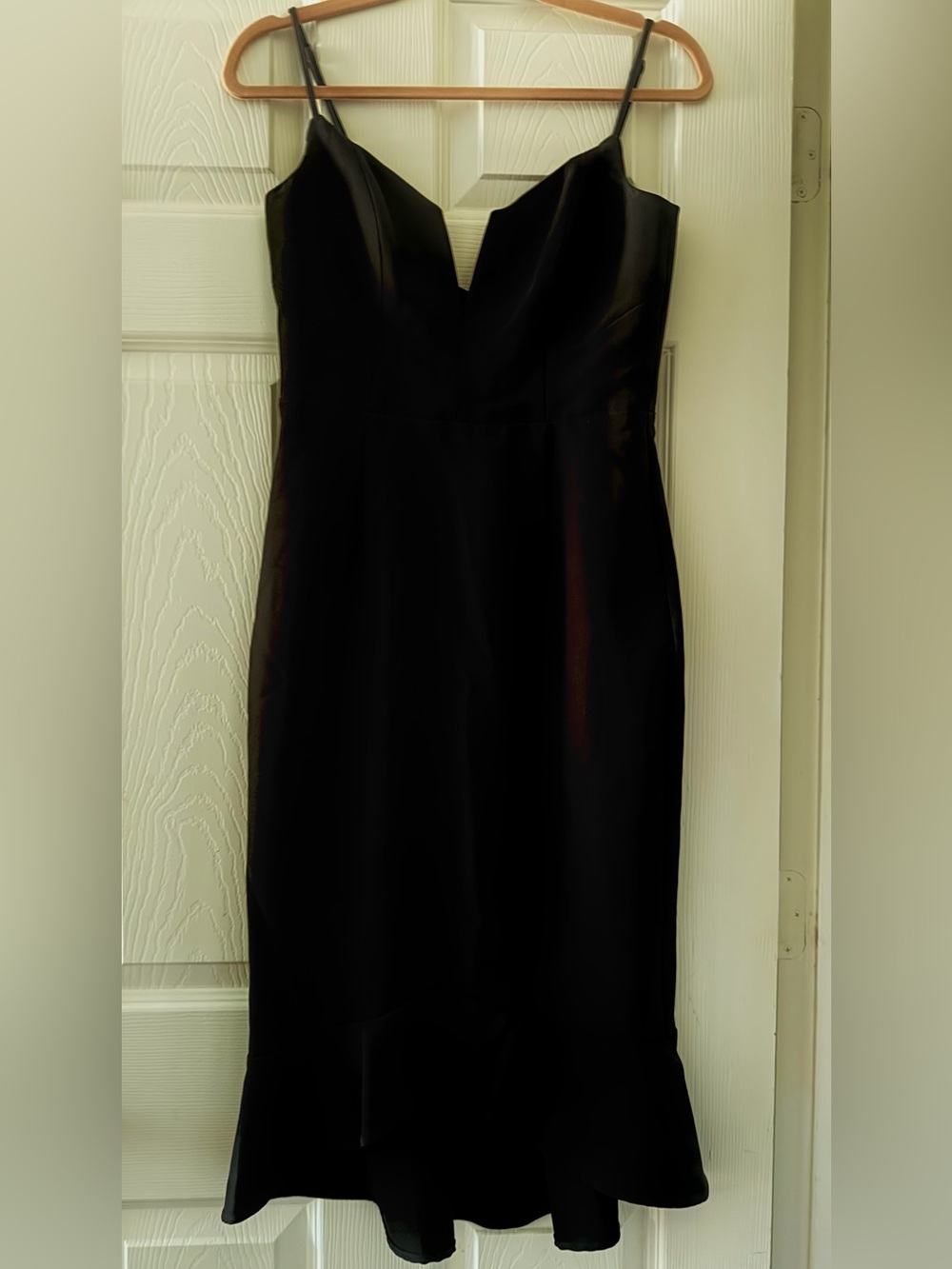 BARDOT Kristen Flounce Classic Black Dress Size 4 / XS